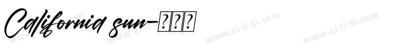 California sun字体转换